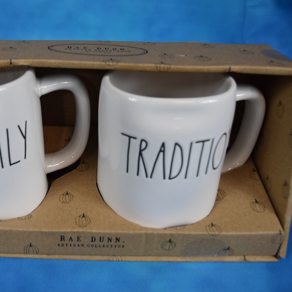 Rae Dunn "FAMILY TRADITION" Mug set - Picture 3 of 3